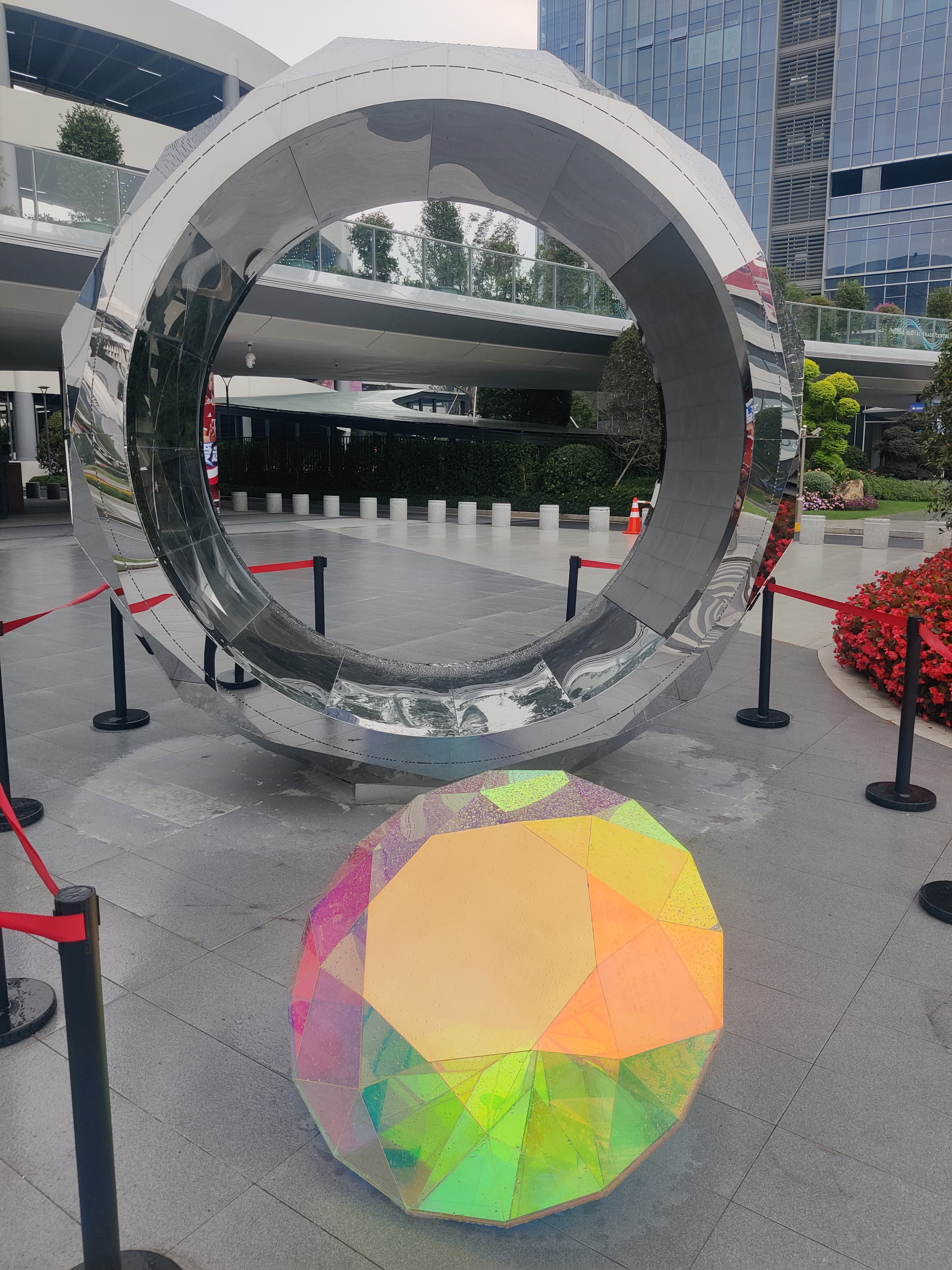 Public art installation outside a trade centre